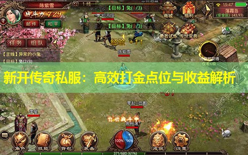 新开传奇私服：有效打金点位与收益解析